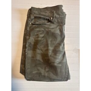 Levi's 711 Skinny Jeans Women 18W Olive Green Camo Excellent Stretch Denim Pants